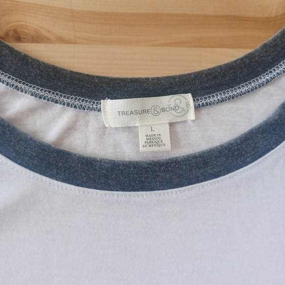 {Treasure & Bond} Long Sleeve Ringer Tee - Picture 3 of 7